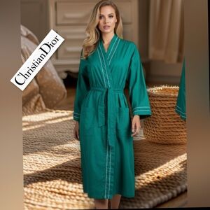 Christian Dior Vintage Cotton Blend Robe one size unisex